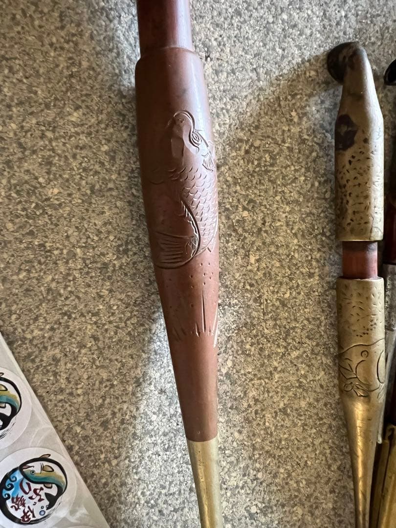 アンティーク　煙管　 10本 レザーケース付き