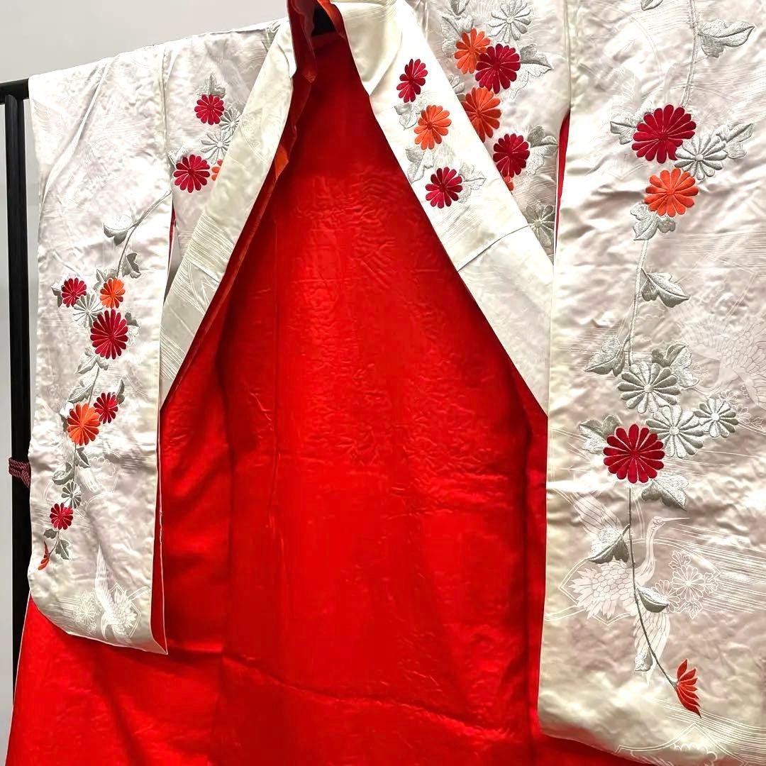 ◼️白地掛下　豪華　金銀糸刺繍　リメイクにも