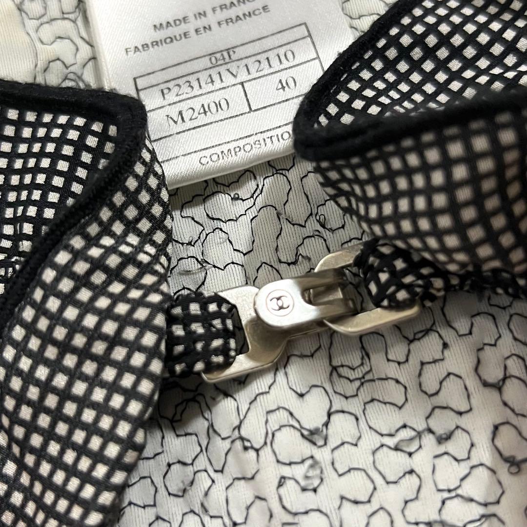 CHANEL ジャケット ボレロ 黒 ポップコーン カメリア カーディガン 40