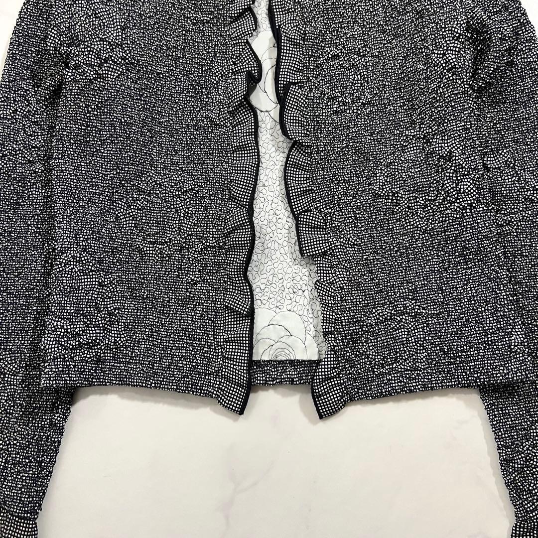 CHANEL ジャケット ボレロ 黒 ポップコーン カメリア カーディガン 40
