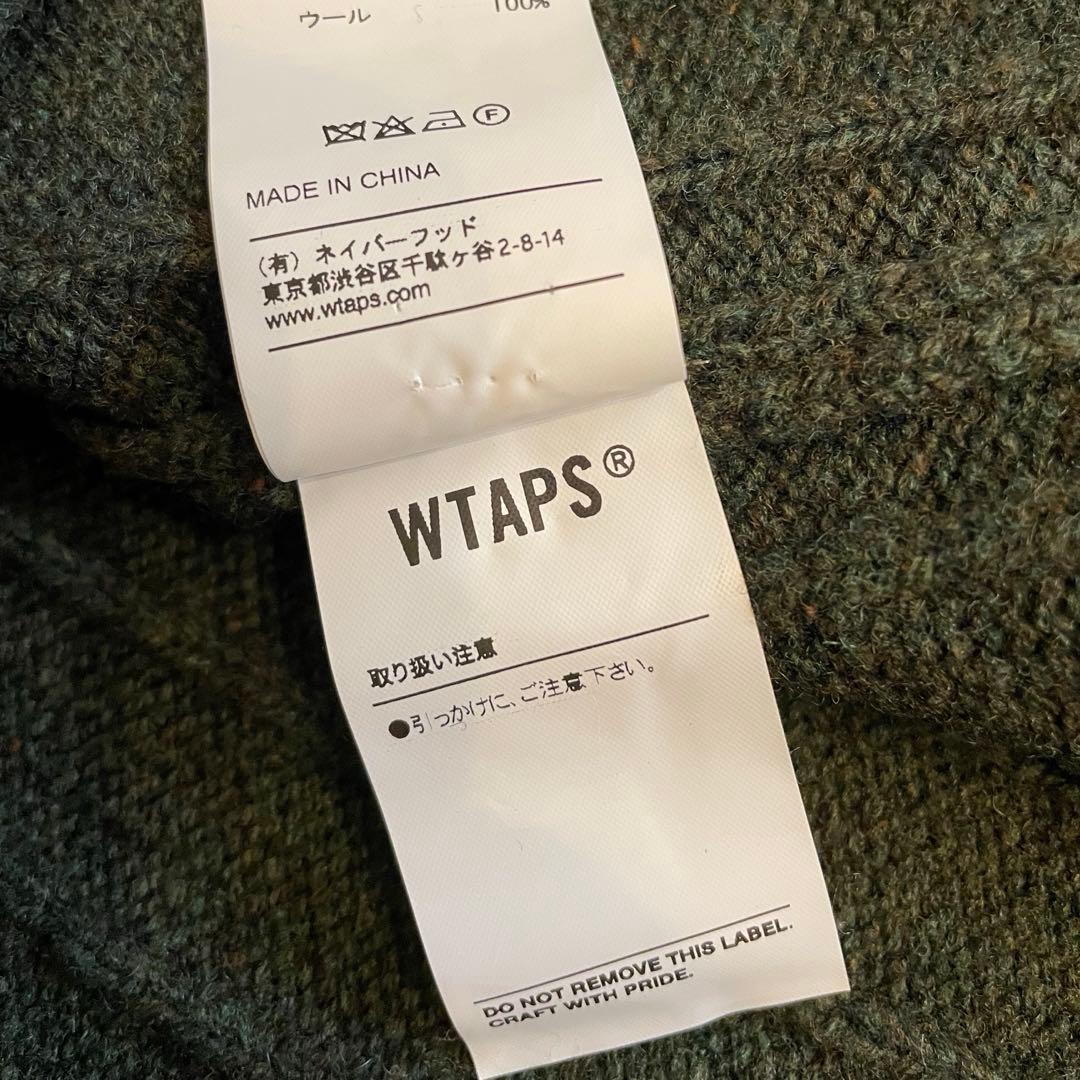 【2】WTAPS ニット セーター カーキ グリーン デッキ クルー