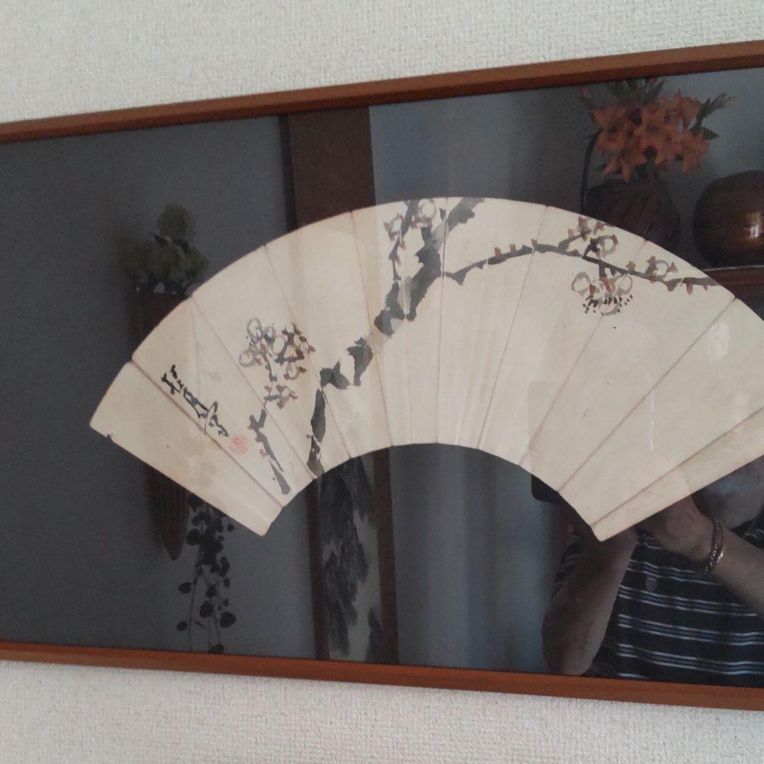 松林桂月筆-梅花扇面画 扁額