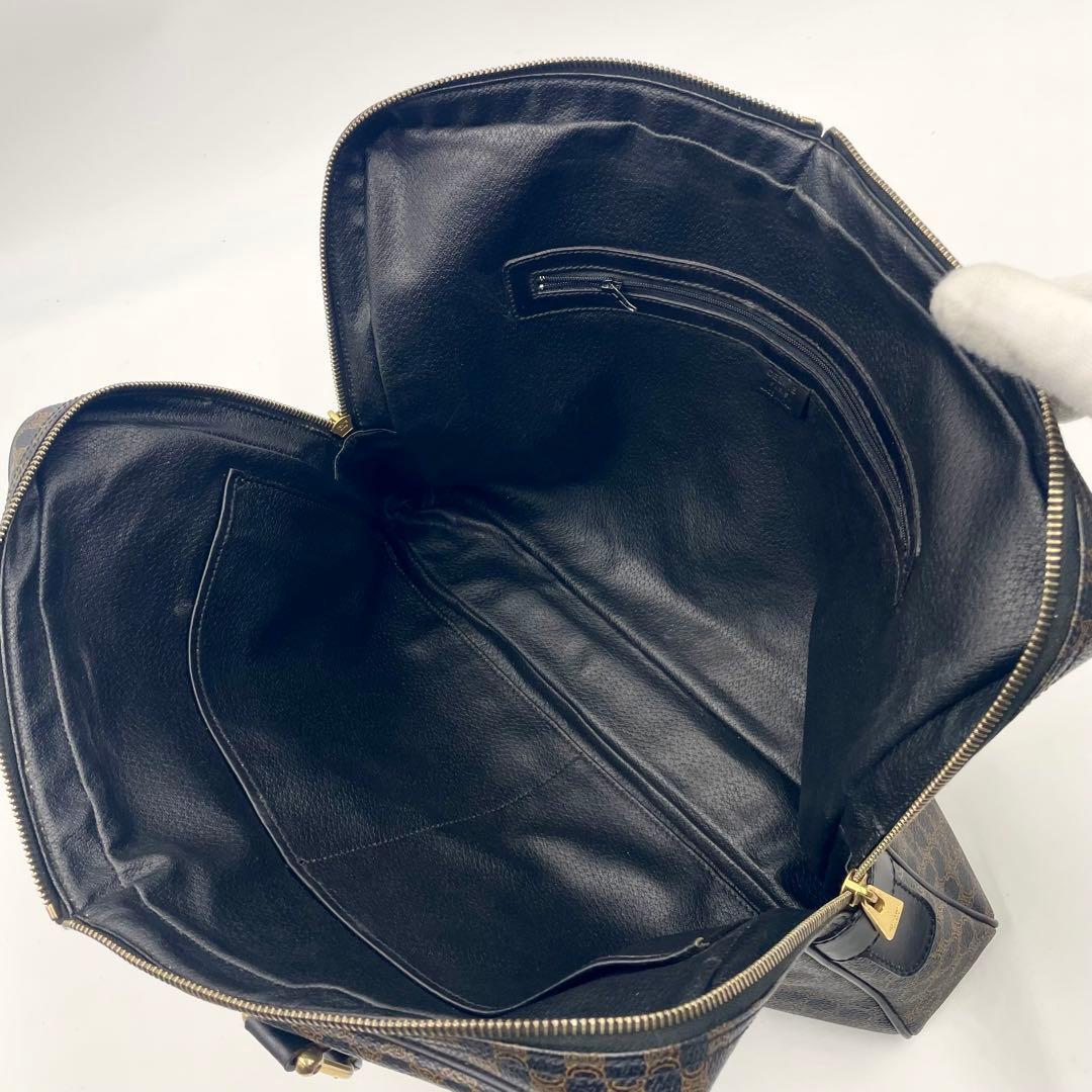 【美品】CELINEセリーヌ 黒マカダム ビジネスバッグ ブリーフケース A4可