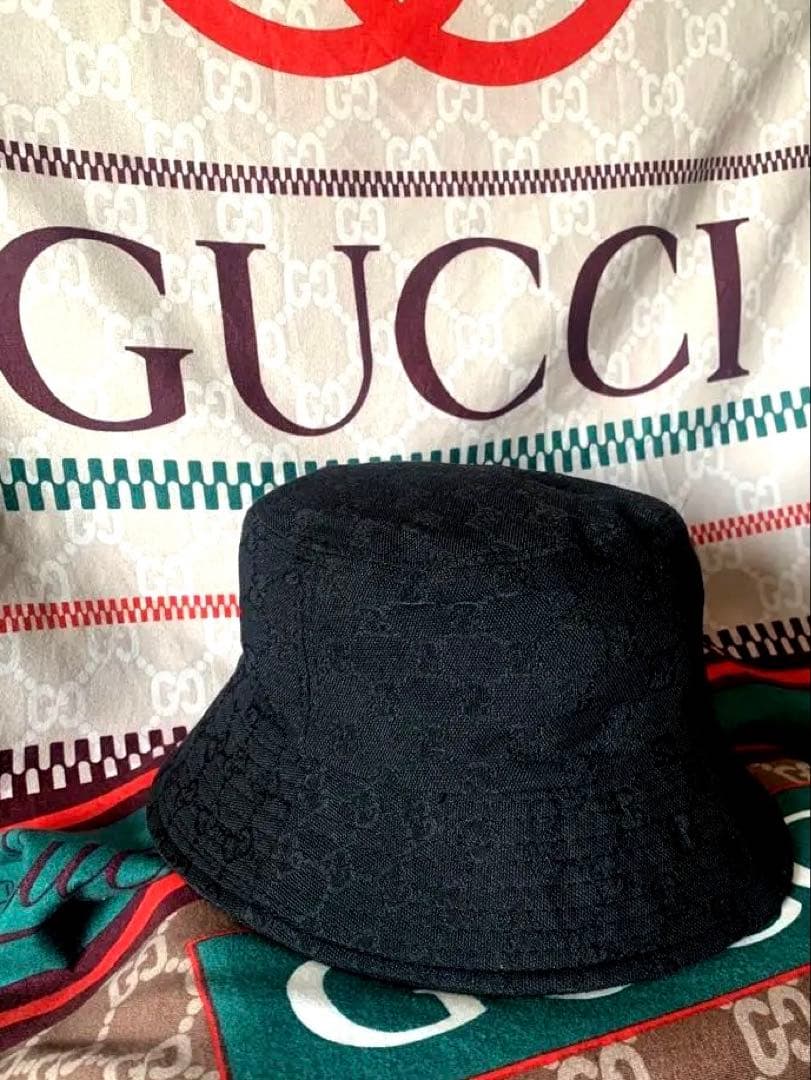 ✨GUCCIバケットハットBLACK sizeM✨ ✨サマー特価✨最終格安特価✨