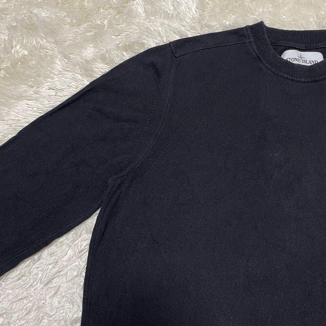 STONE クルーネック ニットセーター ブラック Mサイズ
