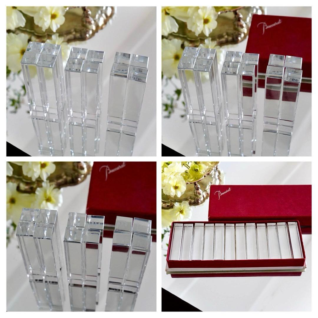 美品★オールドバカラBACCARATカトラリーレスト★箸置き 12本★クリスタル