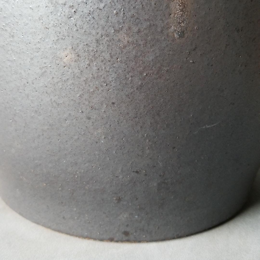 信楽焼　傘立て  変形金彩 高さ４４cm