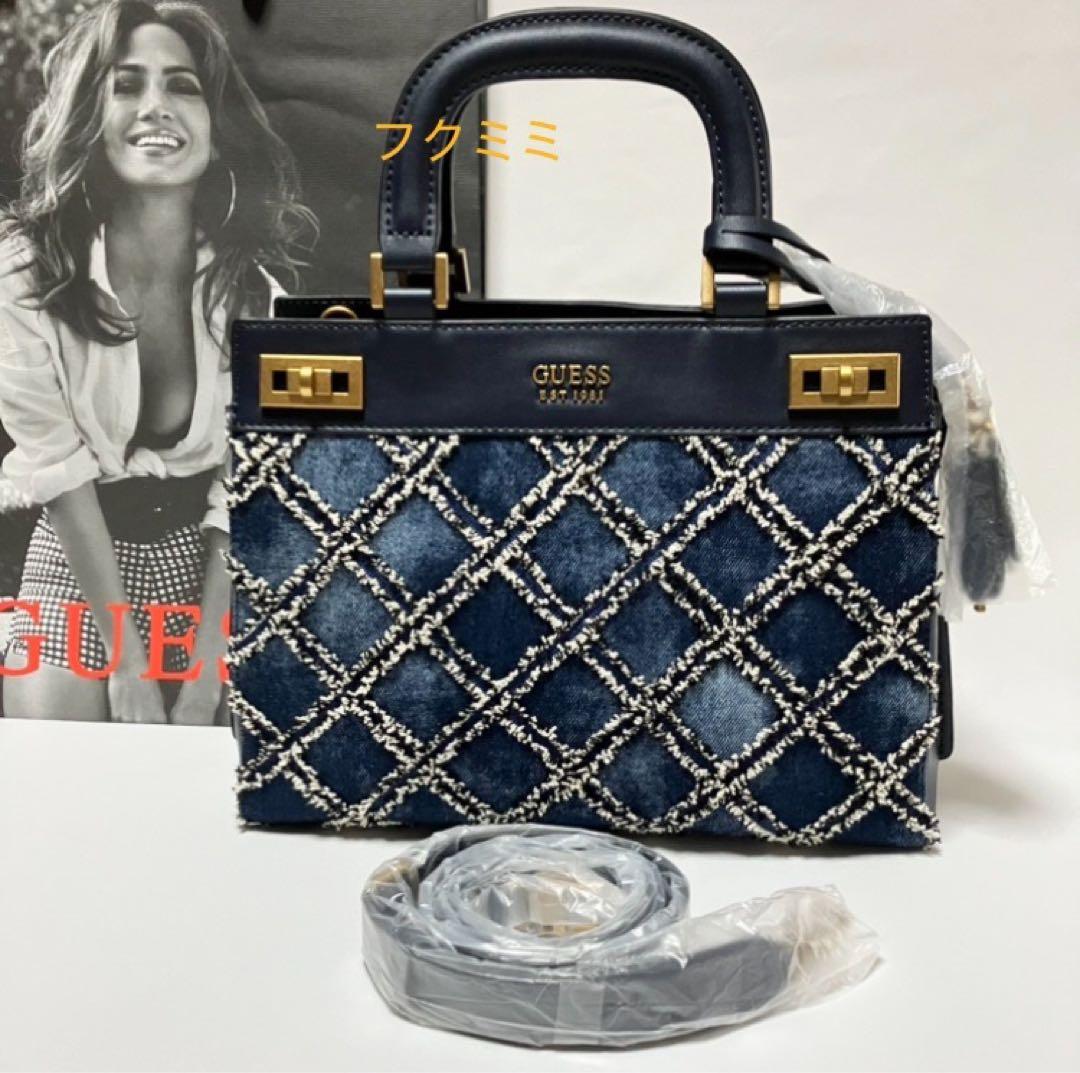 【未使用】ゲス GUESS デニム　ショルダーバッグ ハンドバッグ　2way