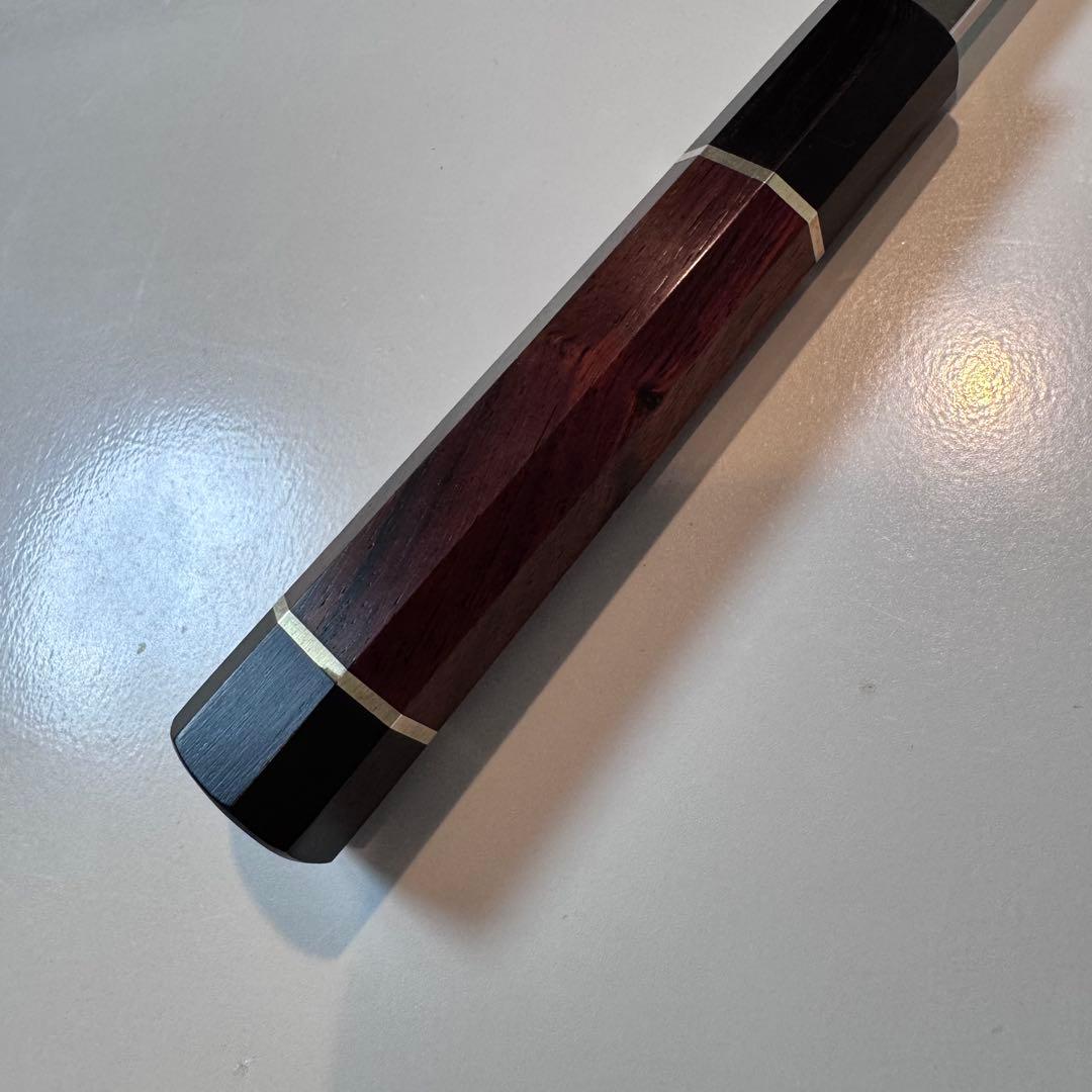 【鞘付き】 270mm 柳刃包丁 鏡面　天然木八角柄 刺身包丁 全鋼