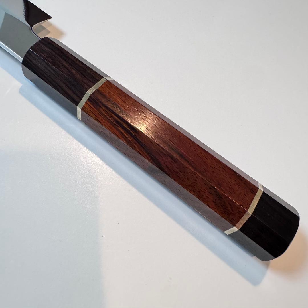 【鞘付き】 270mm 柳刃包丁 鏡面　天然木八角柄 刺身包丁 全鋼