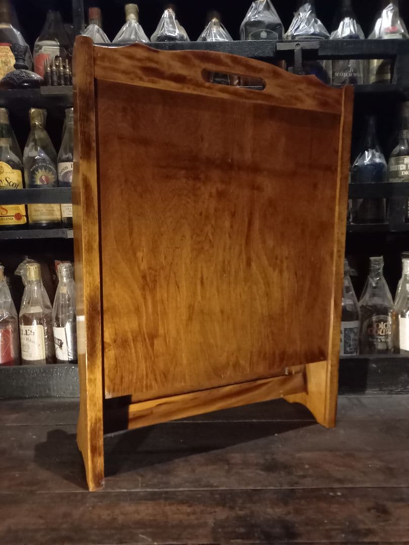 希少　浜本工芸　ヴィンテージ　タイル張り　木製　ブックスタンド