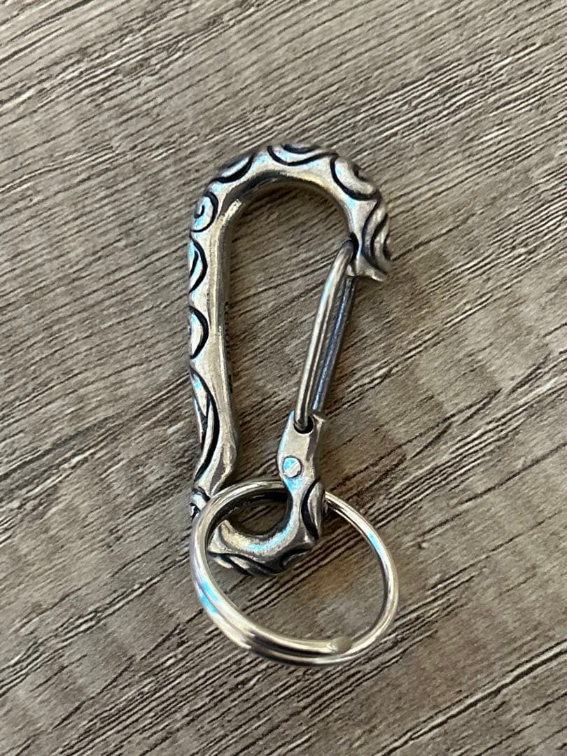 シルバーSV925 カラビナキーリング付き