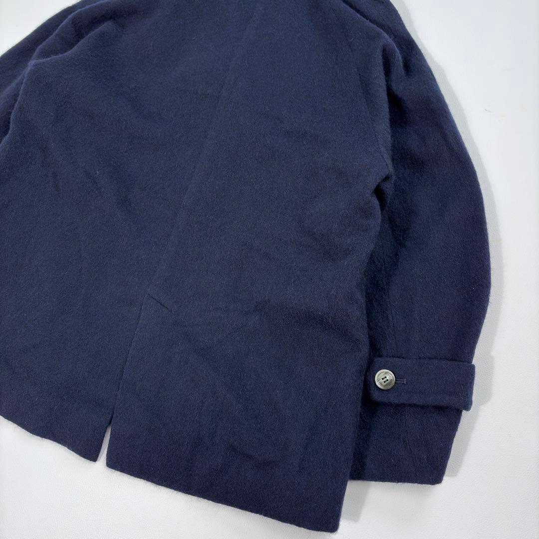 ココディール アルパカ混ウール ピーコート ダブルブレスト オーバーサイズ 紺