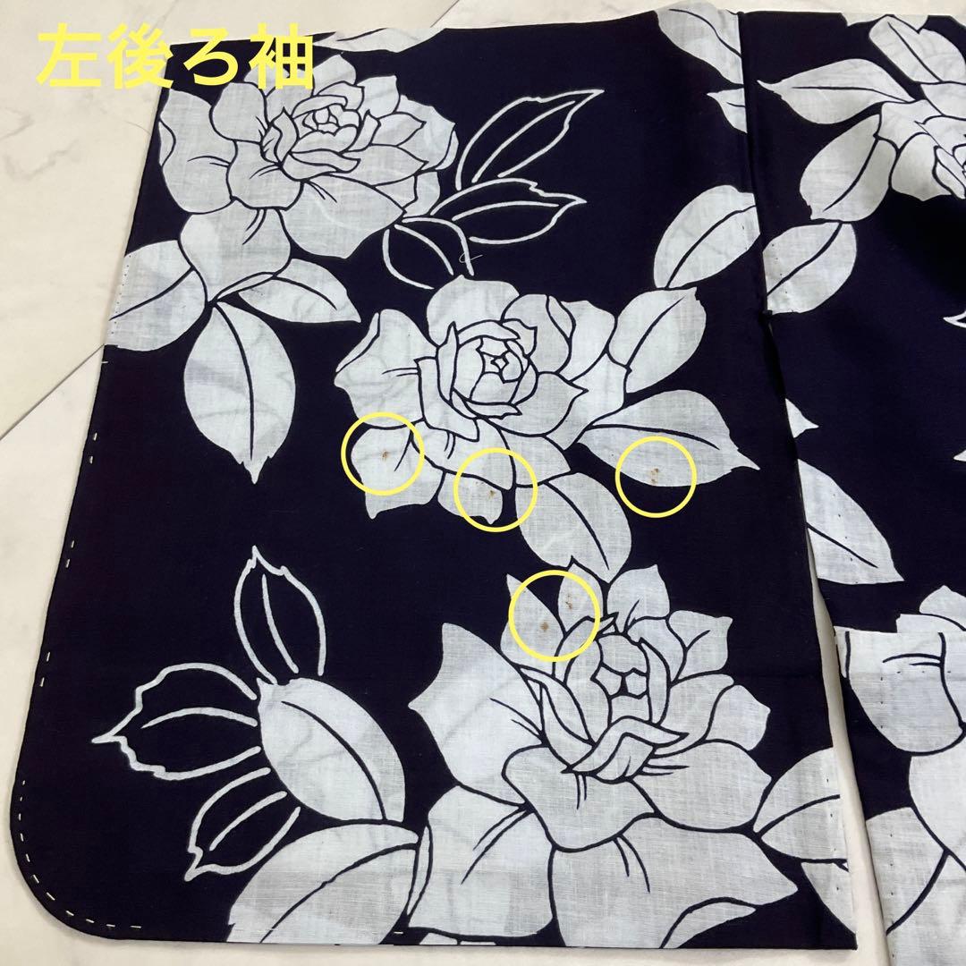 ◆未使用同然◆最高級注染本染◆浴衣◆薔薇◆木綿◆仕付◆裄67丈161.5