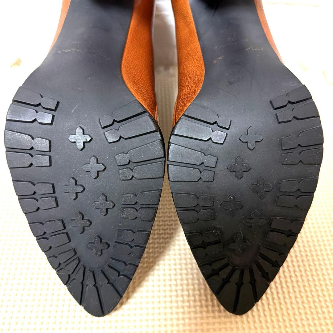 【未使用級】MANA マナ ショートブーツ チャンキーブーツ バックジップ 38