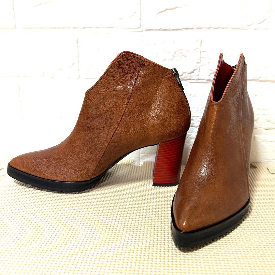 【未使用級】MANA マナ ショートブーツ チャンキーブーツ バックジップ 38