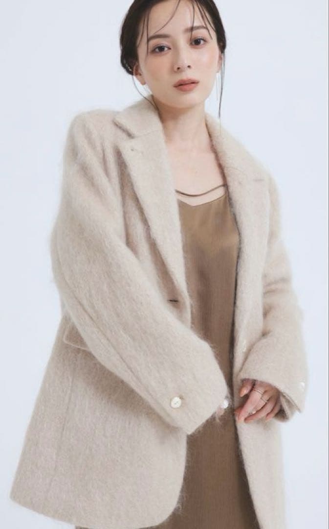 ánuans モヘアシャギーテーラードジャケット