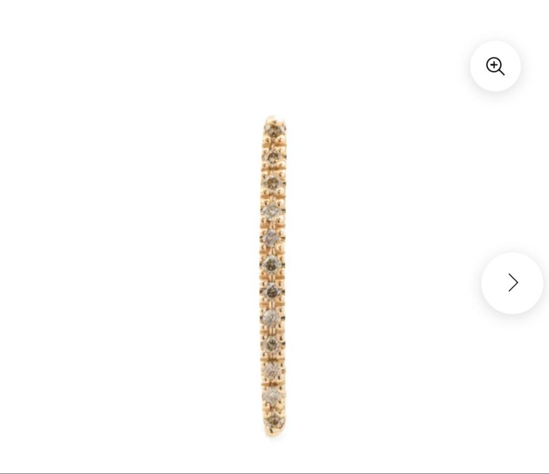 hirotaka ヒロタカ　Gossamer ショートバー ダイヤモンド ピアス