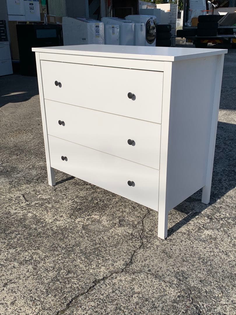 IKEA KOPPANG 3段チェスト　木製　 ホワイト　(滋賀県内のみ)