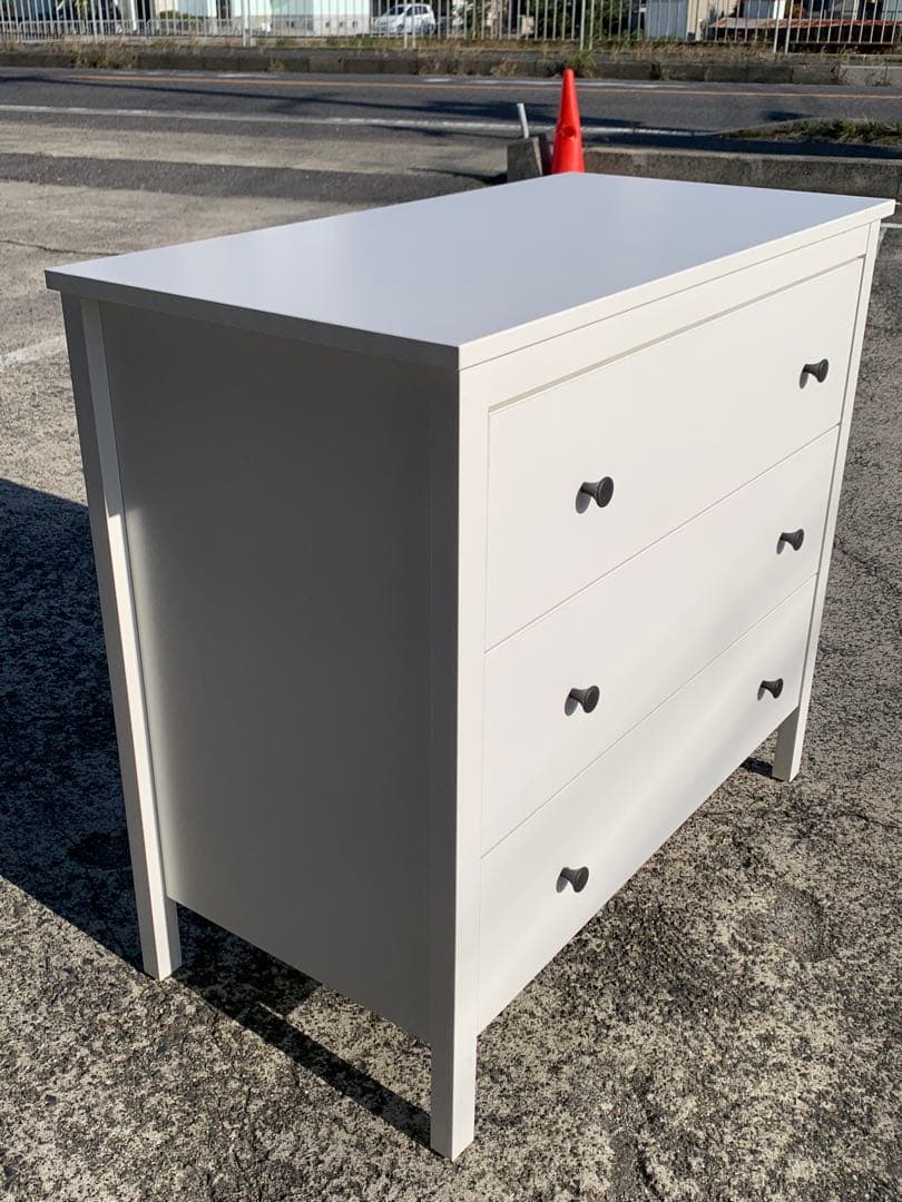IKEA KOPPANG 3段チェスト　木製　 ホワイト　(滋賀県内のみ)