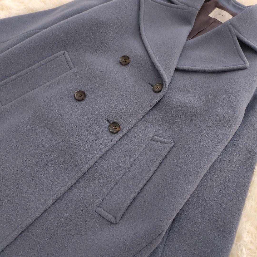 イエナ IENA ダブルモッサコート ダブル チェスター 36 サックスブルー