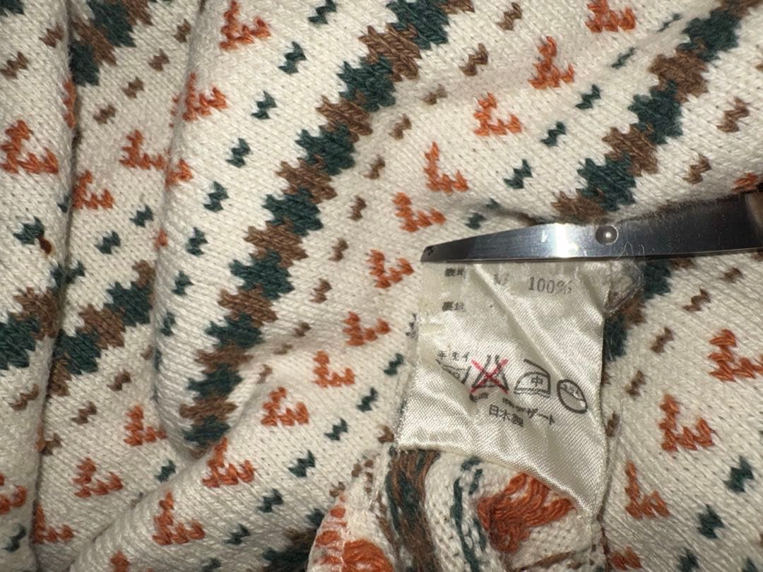 dezert 田口ギャルソン総柄ニット セーター フェアアイル調 80s