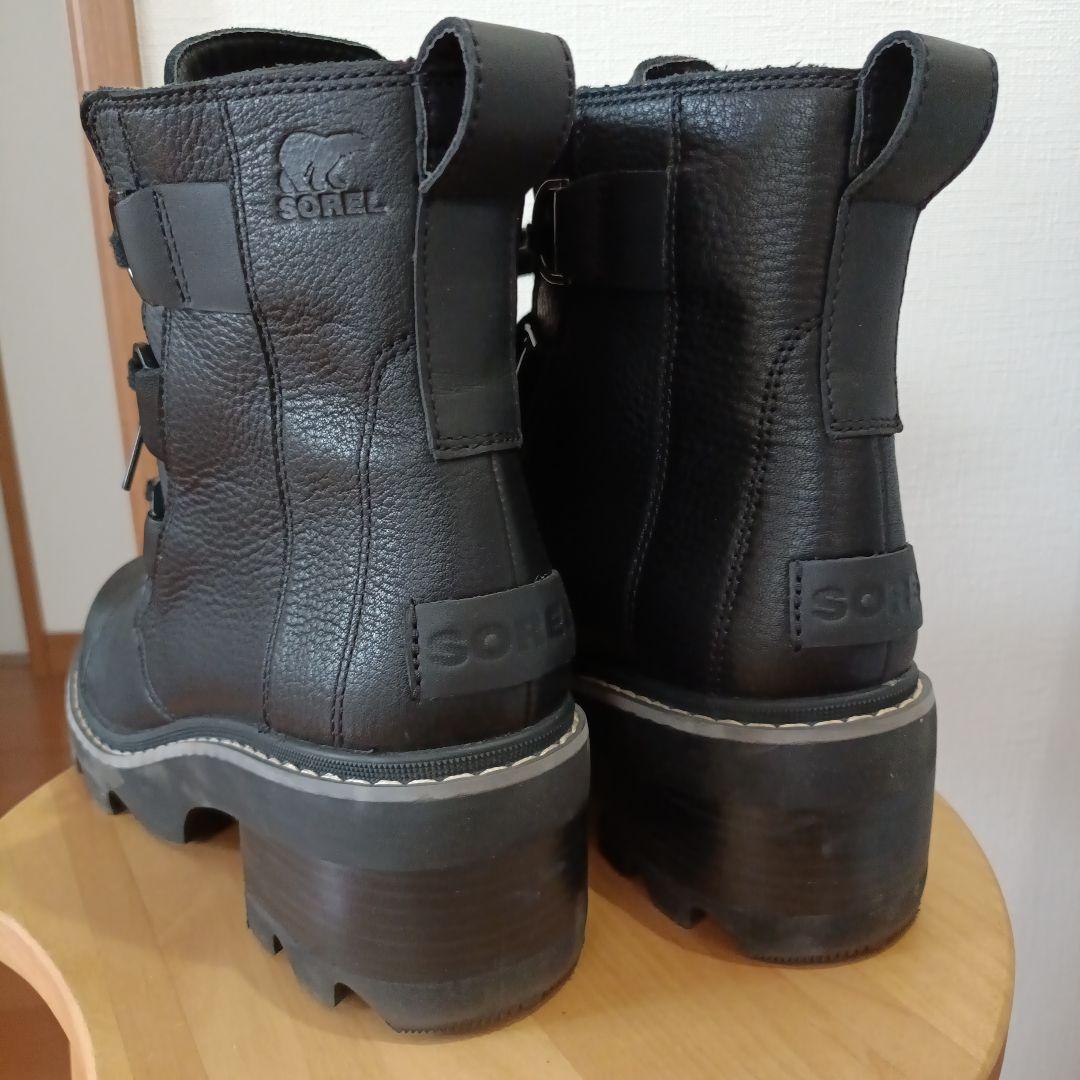 SOREL ブラック レースアップブーツ