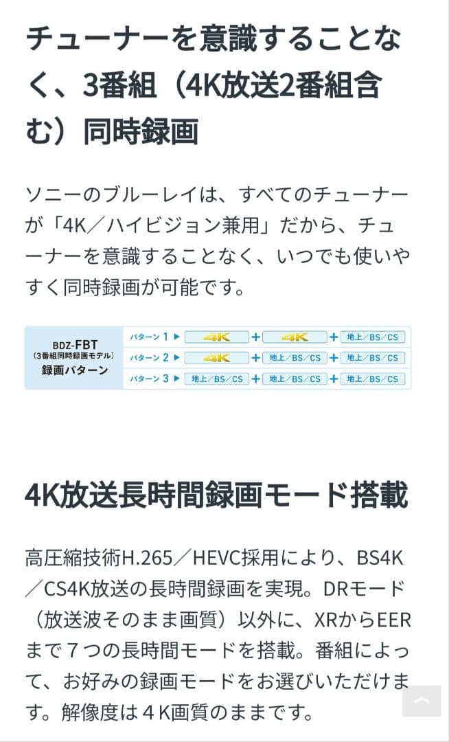 デコピン　リモコンなし SONY BDZ-FBT2000