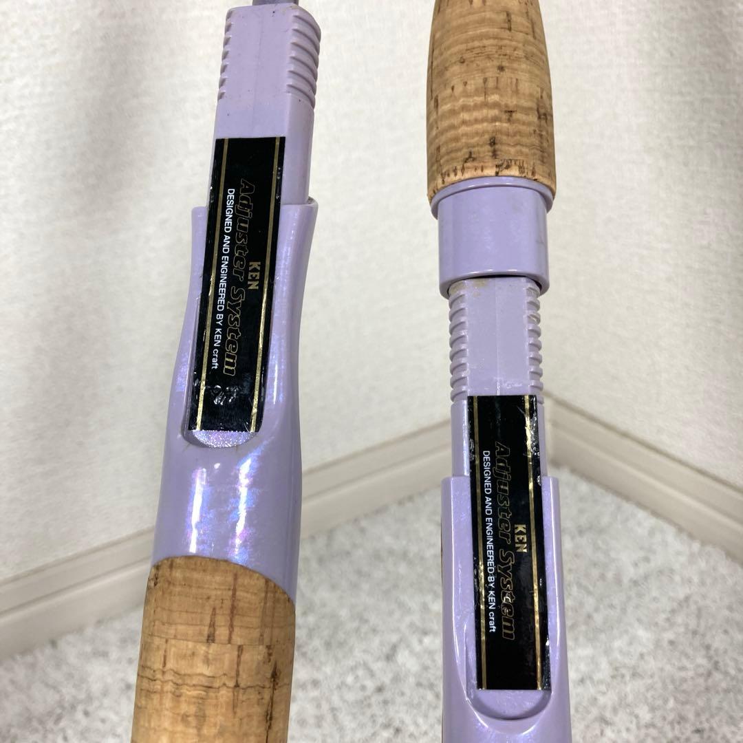ケンクラフト　ロッド2本　ベイト　スピニング　ルアー竿　バス釣り　紫　パープル