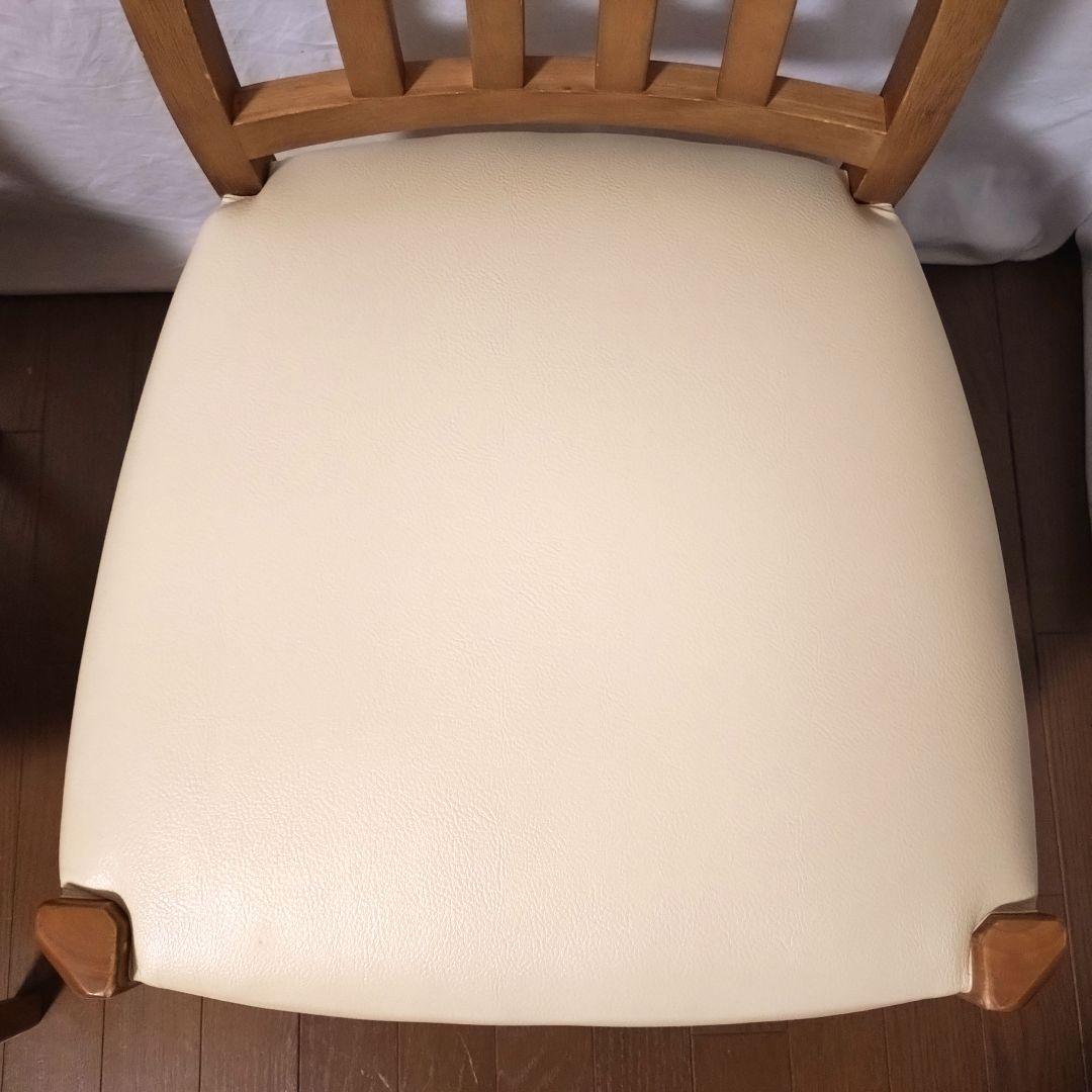 朝日木材加工　ダイニングチェア　2脚セット　座面カバー付き　送料無料