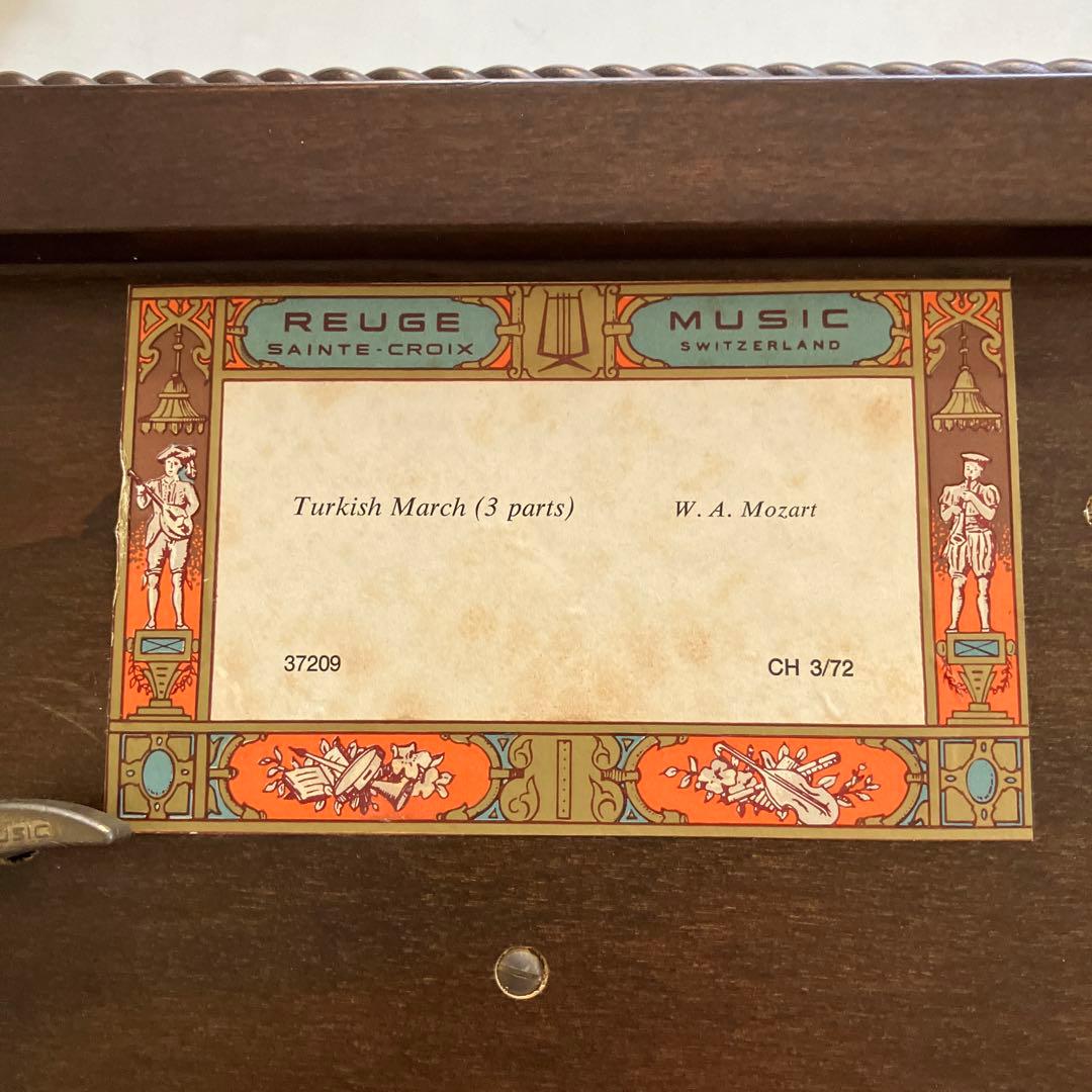 REUGE リュージュ　シリンダー型　オルゴール　72弁　陶器装飾