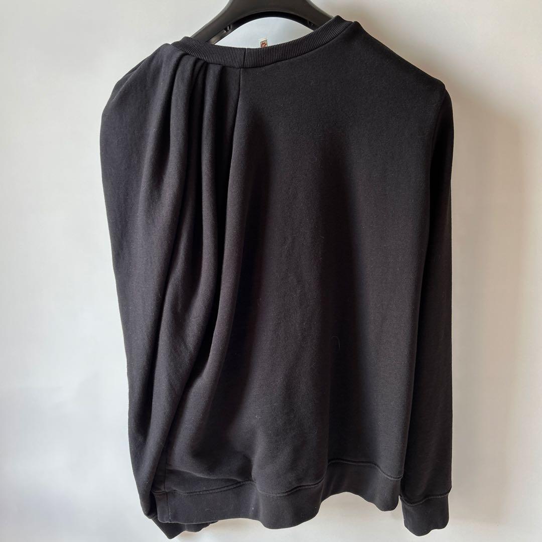 DRIES VAN NOTEN 黒 ドレープスウェット