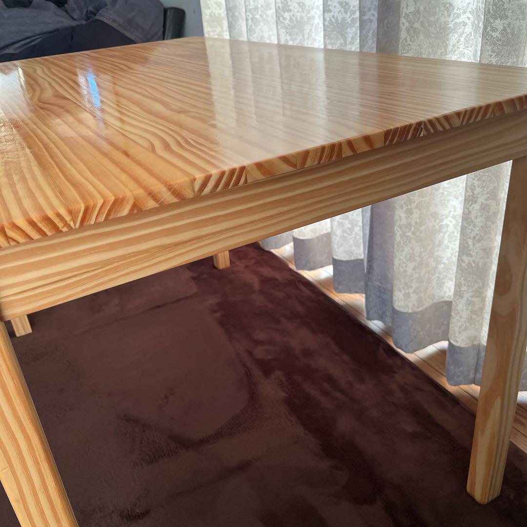 ワイド 118cm】パイン 無垢材 ダイニングテーブル ナチュラル