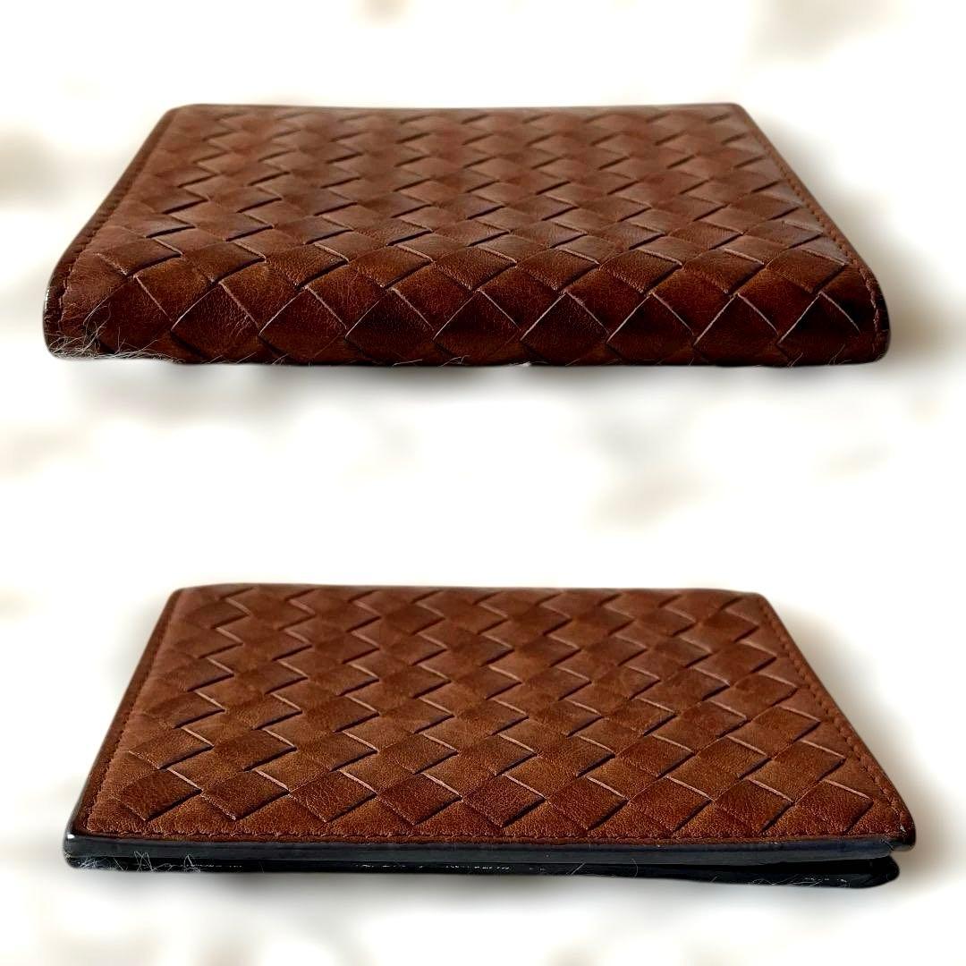 美品 ボッテガヴェネタ イントレチャート ２つ折り札入れ カードケース 箱付き