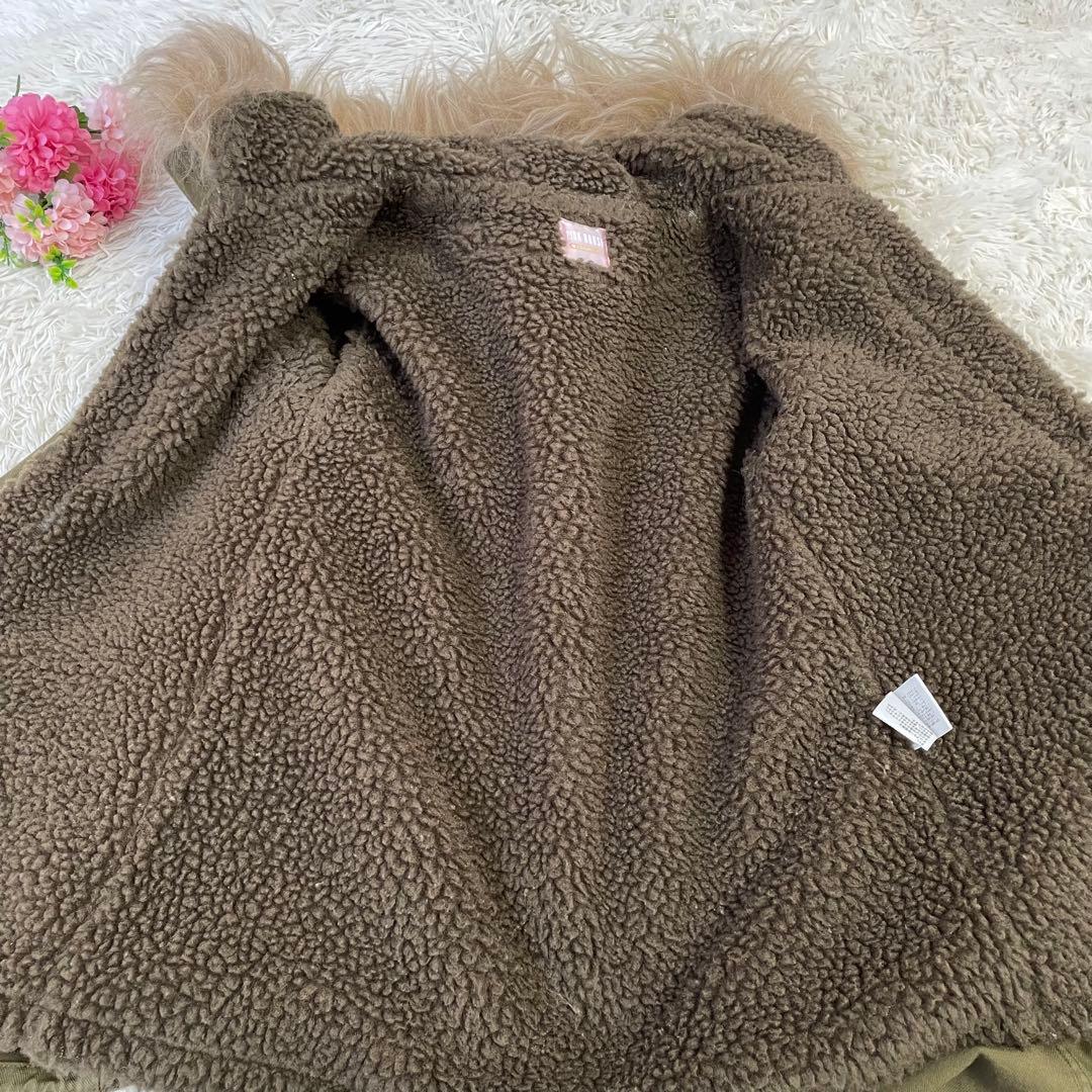 ✨美品✨ピンクハウスチェルシー　ボア　ファー付モッズコート　春秋冬　カーキ　S