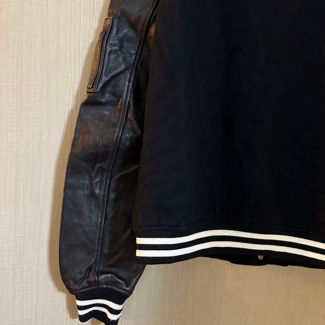 u*2様 【美品】トミーヒルフィガー レザースタジャン ネイビー 本革 ブルゾン