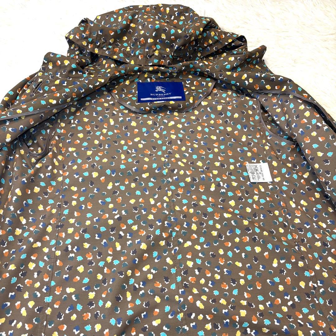 【未使用】バーバリー ブルーレーベル レインコート 総柄 ポーチ付き 38 M