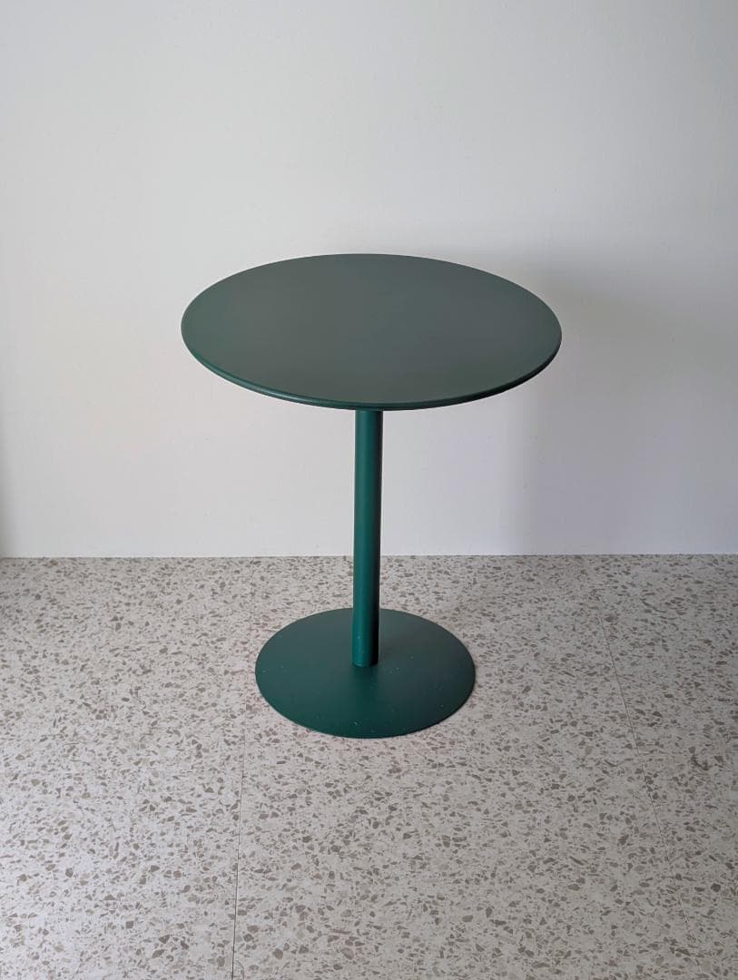 ビンテージ イノベーター メタル サイドテーブル ラウンド 一本脚 高さ調節可