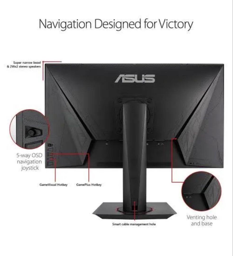 ASUS VG278Q 27型 フルHDゲーミングディスプレイ ピボット対応