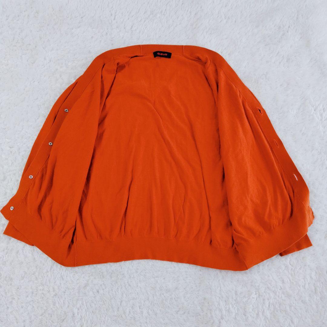 CABaN　カーディガン　Vネック　シルク混 　　長袖　ロゴボタン