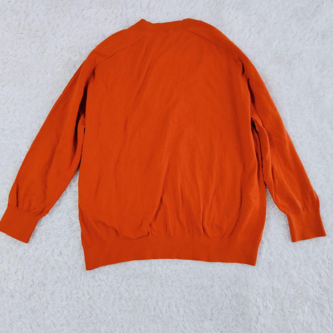 CABaN　カーディガン　Vネック　シルク混 　　長袖　ロゴボタン