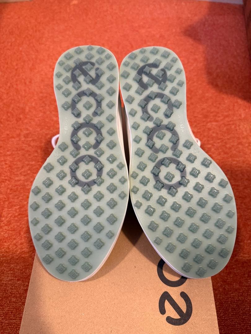 ECCO エス-カジュアル 本革 メンズ ウォータープルーフ ゴルフシューズ