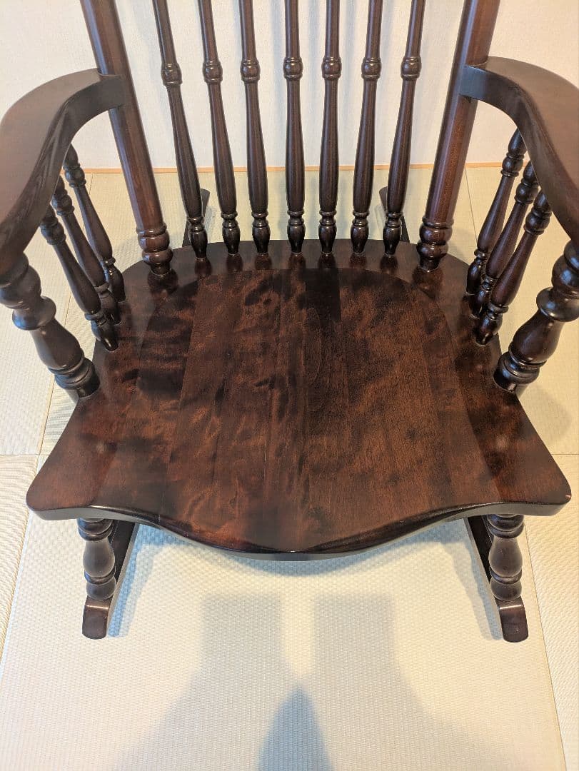 【松本民芸家具】 ロッキングチェア ミズメ桜 揺り椅子 304F型 刻印無」