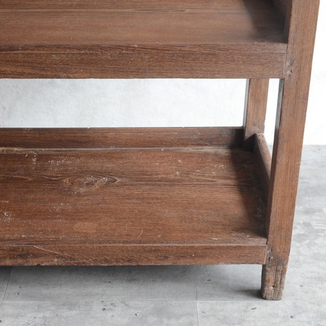 アジアンヴィンテージ 無垢 チーク オープンシェルフ インド 飾り棚 プランター