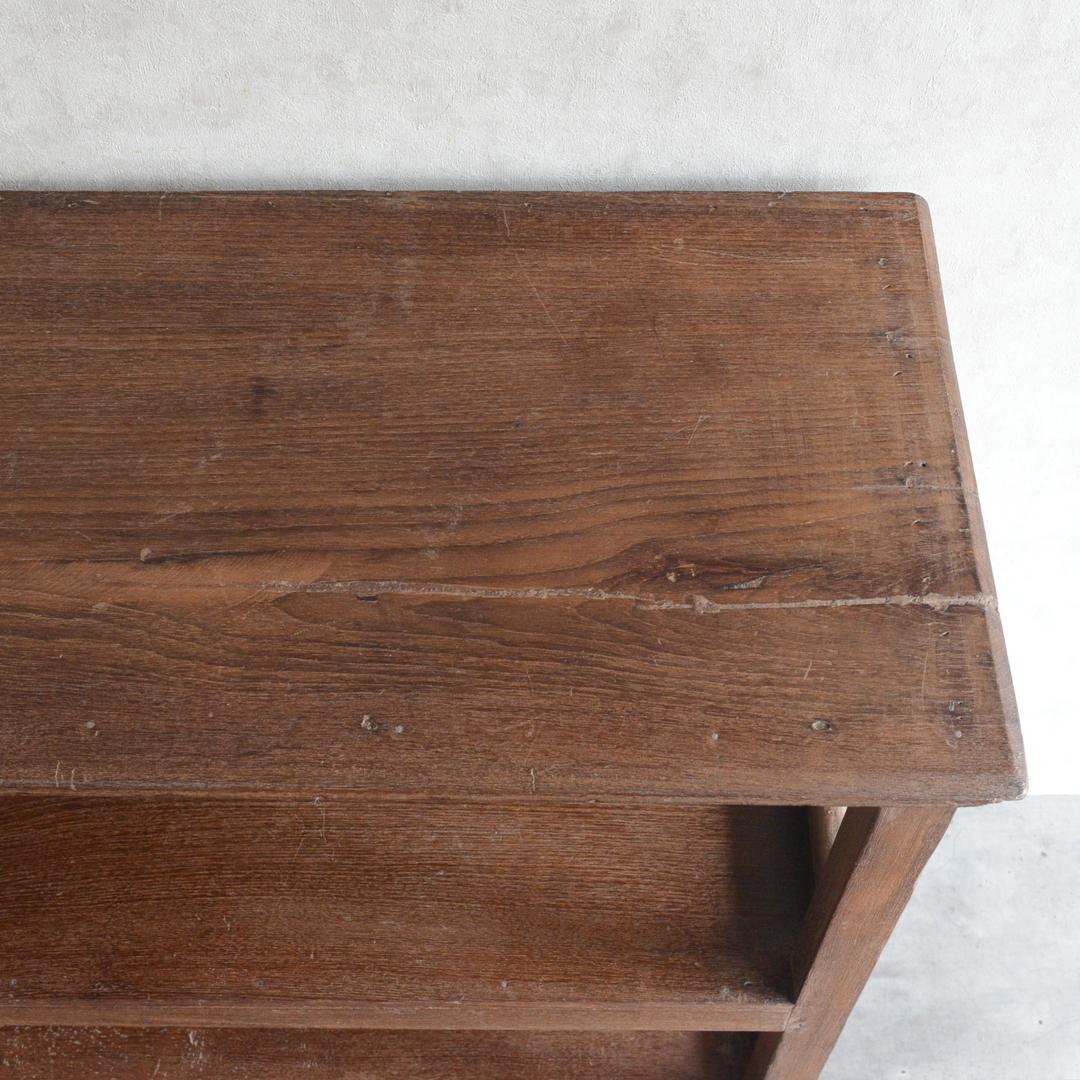 アジアンヴィンテージ 無垢 チーク オープンシェルフ インド 飾り棚 プランター