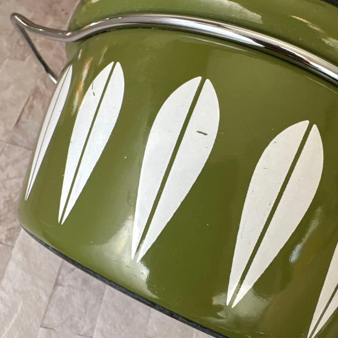 キャサリンホルム ロータス オリーブグリーン ホーロー ミルクパン