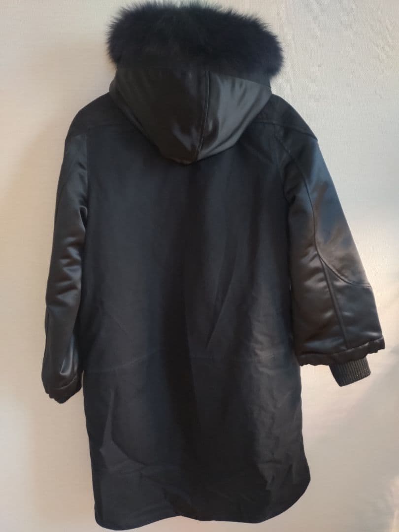 ツモリチサト アマモールモッズコート フォックスファー ライナー ブラック