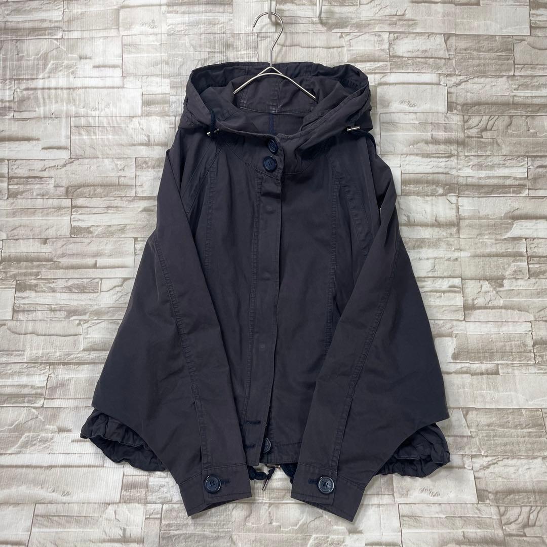 モンクレール★ポンチョナス　CHAR　ドルマンスリーブ　コットン　ネイビー　０