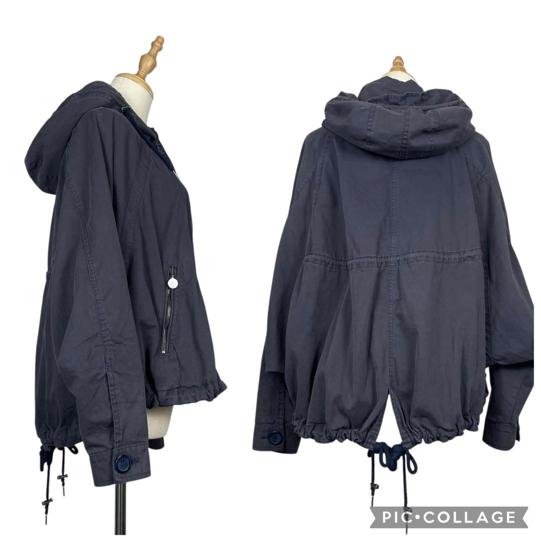 モンクレール★ポンチョナス　CHAR　ドルマンスリーブ　コットン　ネイビー　０