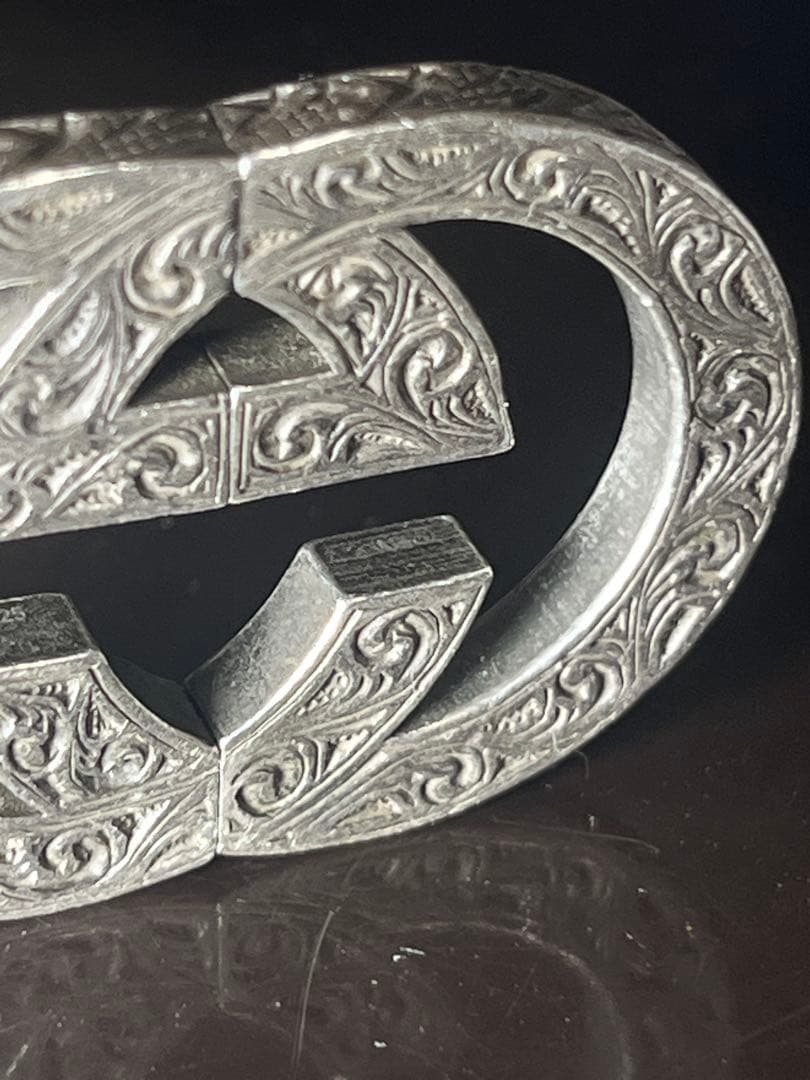 GUCCI グッチエングレービング インターロッキングG キーホルダー